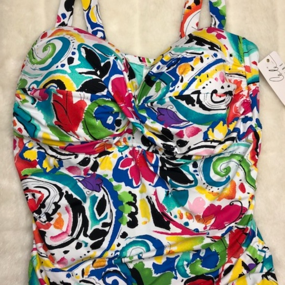 Anne Cole Women's Painterly Paisley Twist - Picture 6 of 8